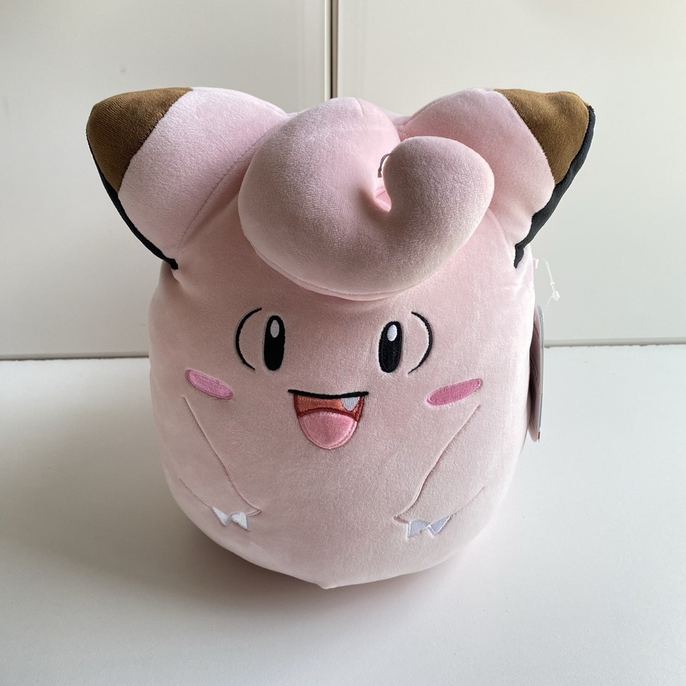 Pokemon Clefairy Squishmallows 11 Inch Plush Toy Official Kellytoy‎ Pink NWT